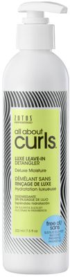 All About Curls Luxe Leave-In Detangler | Deluxe Moisture | Detangle, Moisturize, De-Frizz | All Curly Hair Types | Vegan &amp; Cruelty Free | Sulfate Free | 7.5 Fl Oz