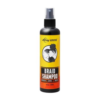 AllDay Locks Rinse-Free Shampoo | Cleansing, Refreshing Formula | Eliminates Itchiness, Dryness | For Locs, Braids, Twists, Weaves | 8 oz