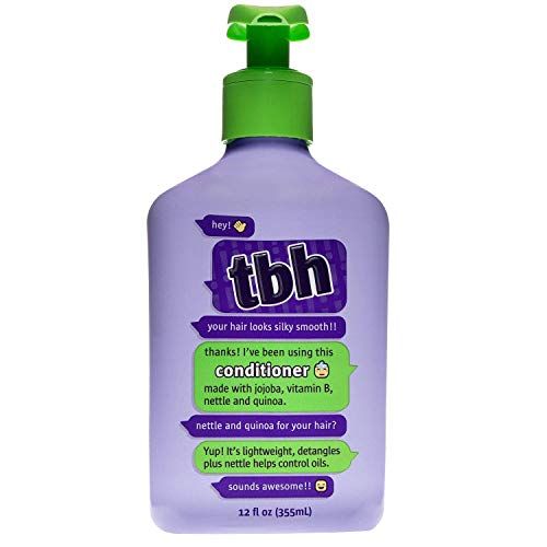 TBH Teen &amp; Kids Conditioner- Lightweight and Detangling Hydrating Hair Conditioner for Dry, Oily, Fine, Curly, and All Hair Types - Tween and Kids Hair Conditioner - Sulfate, Paraben Free - 12 oz