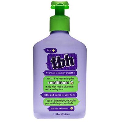 TBH Teen &amp; Kids Conditioner- Lightweight and Detangling Hydrating Hair Conditioner for Dry, Oily, Fine, Curly, and All Hair Types - Tween and Kids Hair Conditioner - Sulfate, Paraben Free - 12 oz