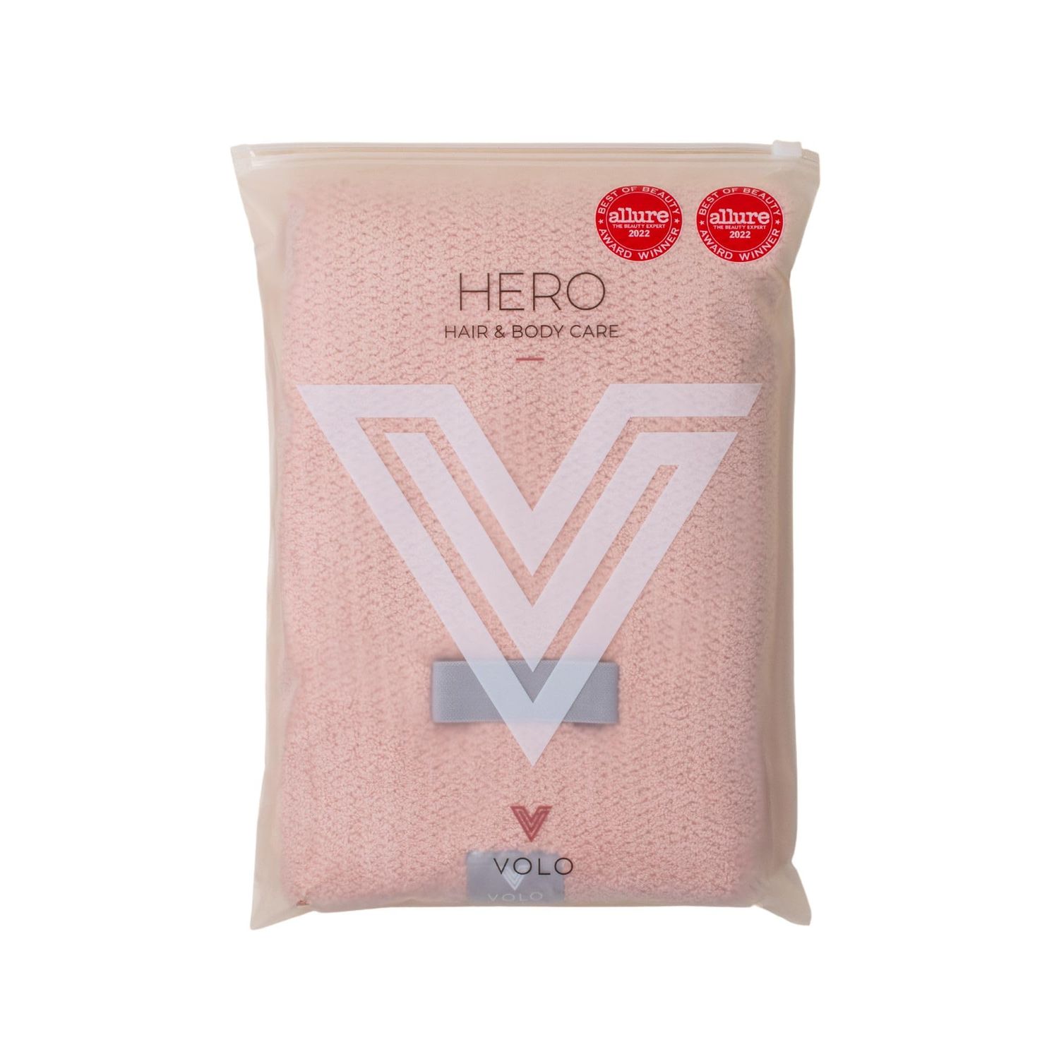 VOLO Hero Cloud Pink Hair Towel | Ultra Soft, Super Absorbent, Quick Drying Nanoweave Fabric | Reduce Dry Time by 50% | Towel Wrap for All Hair Types | Anti Frizz &amp; Anti Breakage | Reusable Packaging