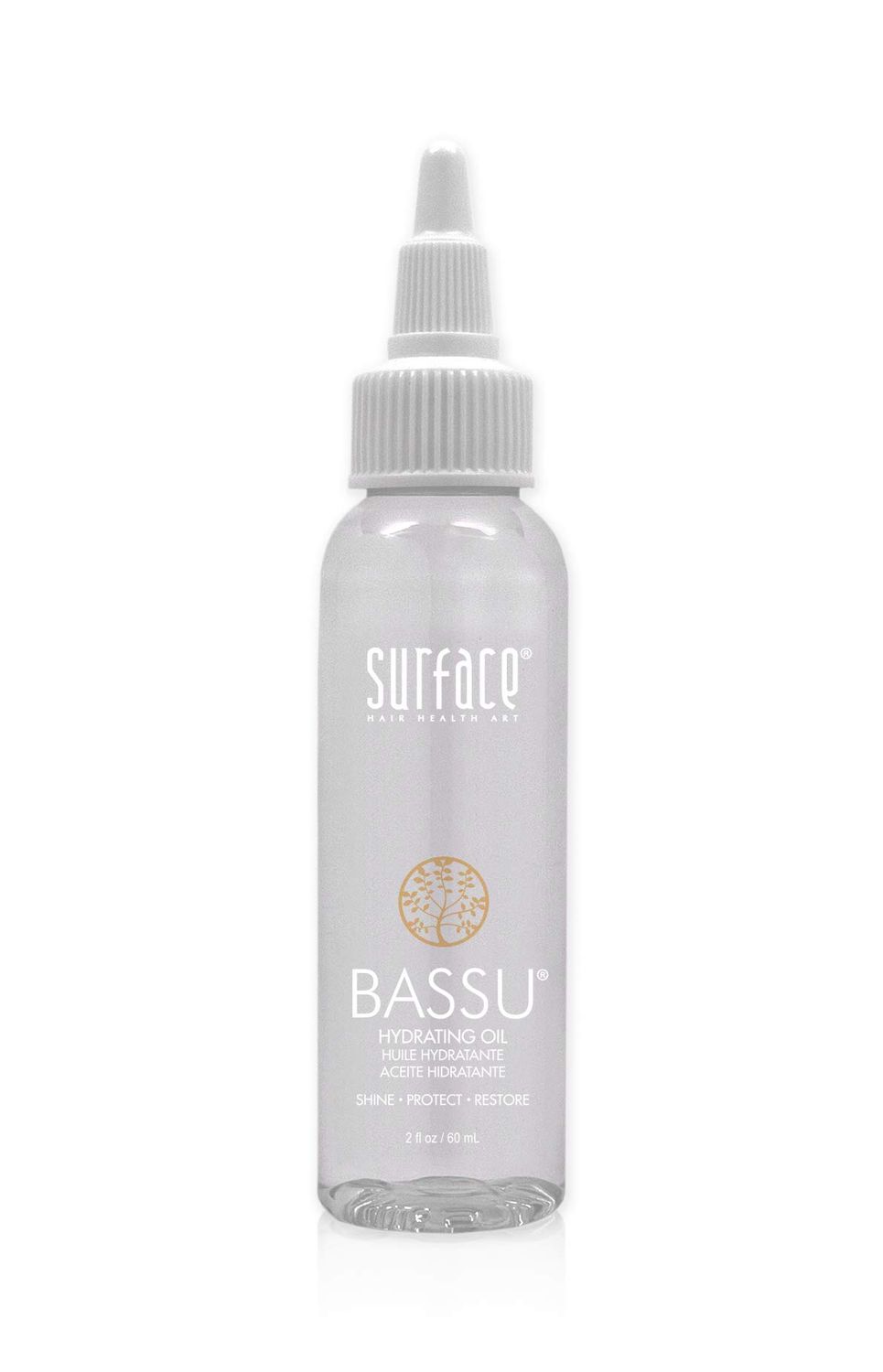 Surface Hair Bassu Hydrating Oil: Hair Oil with Flax Seed, and Aloe Vera, Moisturize and Hydrate Repair Damaged Hair, Color Safe, 2 Fl Oz