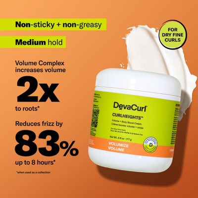 DevaCurl CurlHeights Volume + Body Boost Cream, 6 oz