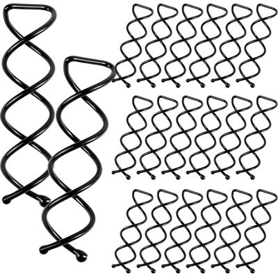 20PCS Spiral Hair Pins, Spin Pins Spiral Bobby Pins for Girls, Women and Kids, Non-Scratch Round Clip &amp; Bun Twist, Stylish Bun Bobby Pins, Premium Spin Pins for Hair, Black
