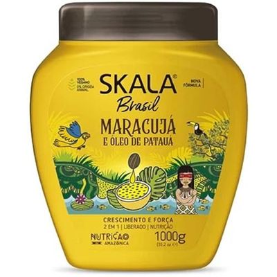 SKALA - Brasil - Creme de Tratamento 2 em 1 Maracuja e Oleo De Pataua 1 Kg - (Passion Fruit &amp; Pataua Oil 2 in 1 Treatment Cream Net 35.27 Oz)