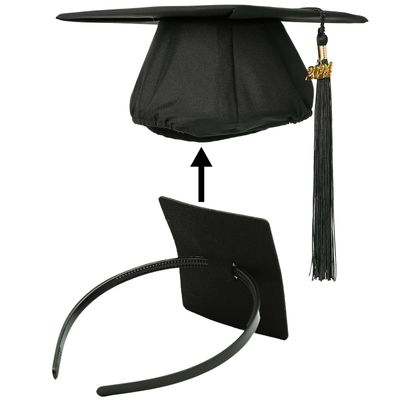 GIURKUU Graduation Cap Headband, Firm Anti-fall HairBand for Graduation Cap, Hat Accessories for Graduates, Students, Women (Graduation Cap Not Included)