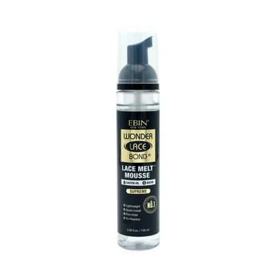 EBIN NEW YORK Wonder Lace Bond Melt Mousse 3.38oz/100ml- Extreme Firm Hold (Supreme) | Biotin + Castor Oil | No Residue, Long Lasting Formula with Protecting Edges, Gives Undetectable and Natural Look