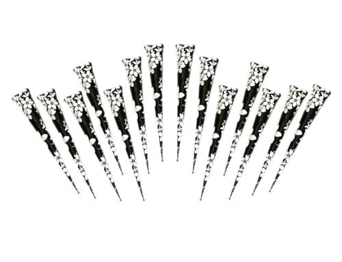 Decent 14 Pack 100% Natural Ready to Use Henna Paste Hair Color Hair Dye Cones Reddish Brown Color