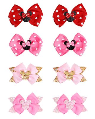 Hair Clips for Girls, 8 pcs Hair Bows, Cute Disney Hair Clips Kids Barrettes Girls&#39; Hair Accessories for Birthday Christmas Children&#39;s Day Gift