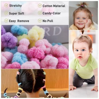 WDGROW Mini Hair Ties for Baby Girl,120pcs,Ponytail Holder forToddler Girls,Age 0-4,Adult's Fine Hair,Elastic Thin Soft Hair Bands,Candy Color,No Damage Tiny Hair Scrunchies(Muti-colored A)