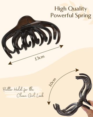 Yanibest 5.1? Inche Large Octopus Hair Claw Clips Non-Slip Ponytail for Women Thick Hair and Long Hair Chic Hair Styling Accessories for Girls, 3 pcs
