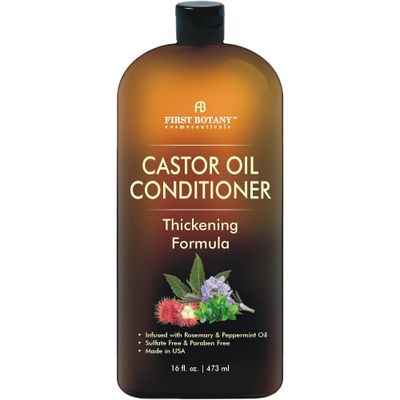 Castor Oil Conditioner - An Anti Hair Loss Conditioner Thickening formula For Hair Regrowth, Anti Thinning Sulfate Free For Men &amp; Women Anti Dandruff Treatment 16 fl oz