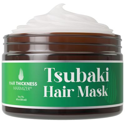 Tsubaki Hair Mask. Premium Japanese Camellia Oil (Tsubaki) Butter for Moisturizing, Hydrating, Repair &amp; Growth. Camellia Seed Oil Treatment for Dry, Curly, Frizzy, Damaged &amp; Color Treated Hair