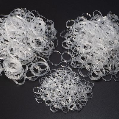 Minihope Mini Rubber Bands Soft Elastic Bands Clear Polyband Elastics 1000 Count for Women Kids Braids Hair Clear - Fine Hair Pain-Free