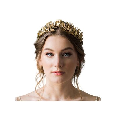 Chmier Bridal Headband Leaf Vine Headband Gold Leaf Crown Leaf Tiara Wedding Headpiece Bridesmaid Prom Festival Hair Accessories for Women and Girls(Gold)