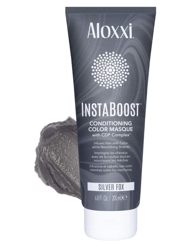 ALOXXI InstaBoost Conditioning Color Mask in Silver Fox, Deposits Silver Color and Deeply Conditions Hair, 6.8 Fl Oz