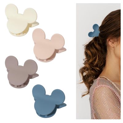 4 Pcs Hair Claw Clips Small Mouse Ear Hair Clips Matte 2.5&#39;&#39; Non-Slip Jaw Clips for Thin and Medium Hair Hair Accessories for Women Girls