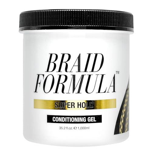 EBIN NEW YORK Braid Formula Conditioning Gel, Super Hold, 35.2 Oz | Great for Braiding, Twisting, Edges, No Residue, No Flaking, Strong Hold, High Shine, Smoothing with Clean, No Build-up
