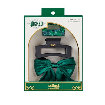 Wicked 3PK Claw Clip &amp; Bow Barrette set - hair clips - gift box - hair clips for women - gifts for her - hair accessories -Scunci by Conair