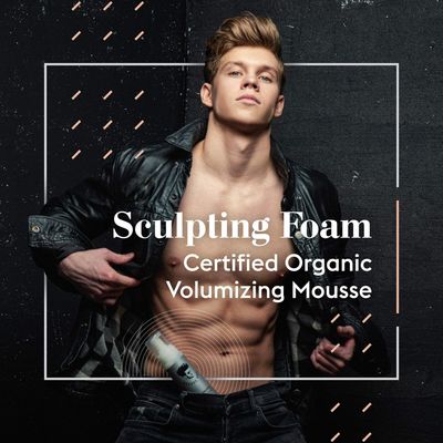 Avenue Man Unscented Sculpting Foam - 7 Oz Firm Hold Volumizing Hair Mousse for Men with Herbal Extracts Styling Hair Products - Fragrance, Alcohol, and Paraben-Free Hair Volumizer