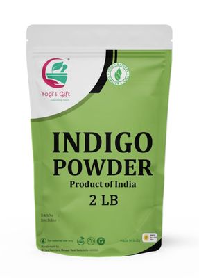Indigo Powder for Hair 2 LB | Ideal for Black and Dark Hair | Indigofera Tinctoria | Black Henna | Natural Hair color | By Yogi&#39;s Gift