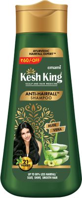 KESH KING Anti Hairfall Shampoo | with Ayurvedic Herbs &amp; Aloe Vera | Provides Healthy Nourished Scalp | for Shiny Smooth Hair | 11.49 Fl Oz/340ml