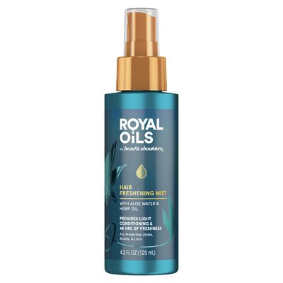 Head &amp; Shoulders Royal Oils Hair Freshening Mist Spray with Aloe Water and Hemp Oil, Curly Hair Product, 4.2 Fl Oz