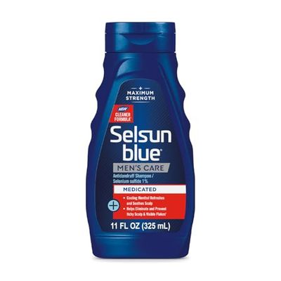 Selsun Blue Men&#39;s Care Medicated Antidandruff Shampoo, Maximum Strength Scalp Treatment With Selenium Sulfide, 11 fl. oz.