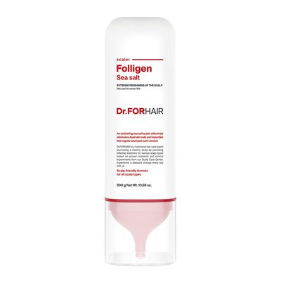 Dr.FORHAIR Folligen Sea Salt Scaler Scalp Scrub (10.5oz) | 45% Sea Salt | Exfoliate Hair Deep Cleansing Excess Sebum Oily Greasy Hair | Dry Flaky Itchy Treatment (No Parabens, Silicone, Sulfates)