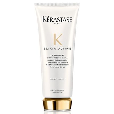 KRASTASE Elixir Ultime Oil-Infused Conditioner for Normal to Dry Dull Hair, Anti-Frizz &amp; Shine Activating with Camellia &amp; Argan Oils, Le Fondant, 6.8 Fl Oz