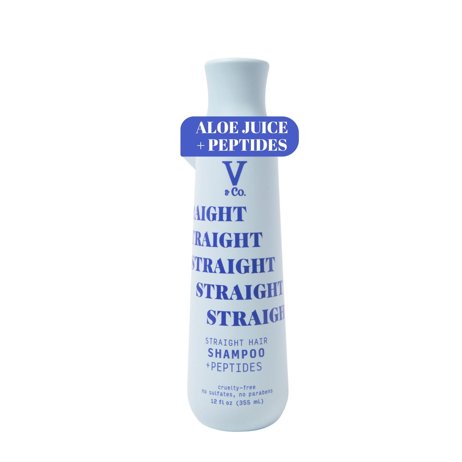 V&amp;Co. Beauty Straight Hair Moisturizing Shampoo with Peptide Technology, 12 oz