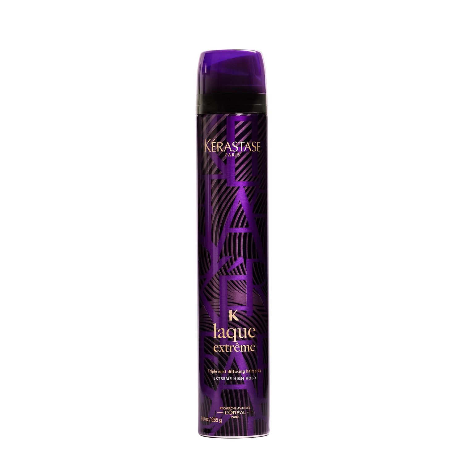 KRASTASE Laque Extreme Hair Spray, 24- Hour High Hold Hairspray, Maintains Hairstyles, Humidity Resistant and Locks in Volume with UV and Heat Protectant for All Hair Types, 9 Oz