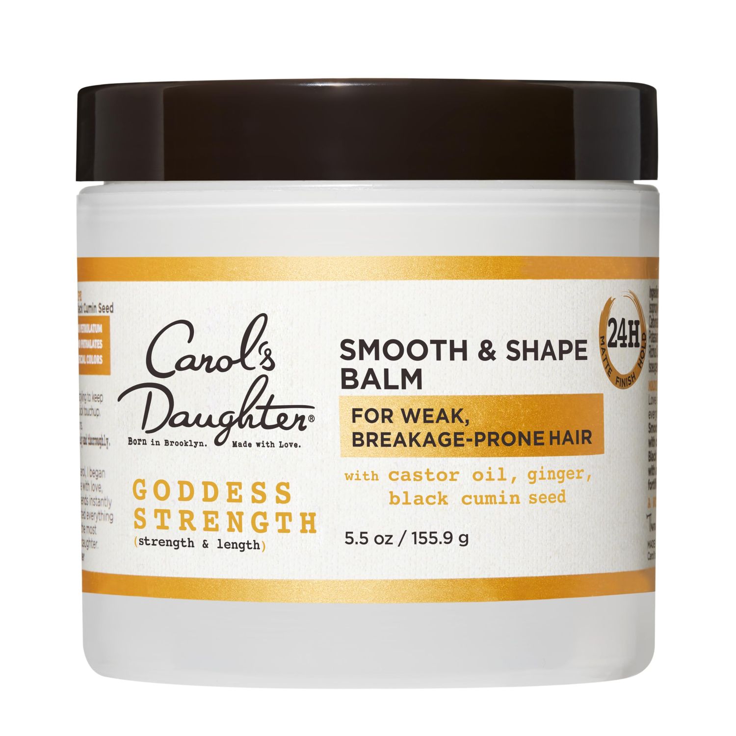 Carol&#39;s Daughter Goddess Strength Smooth and Shape Hair Balm, Hair Cream for Weak, Breakage-Prone Split Ends, 5.5 Fl Oz