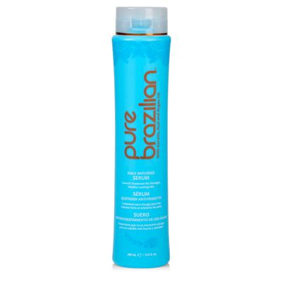 Pure Brazilian Anti-Frizz Daily Leave-In Serum, Strengthening Hair Treatment to Fortify &amp; Protect from Heat &amp; UVA/UVB, 13.5 Ounce (400 Milliliter)