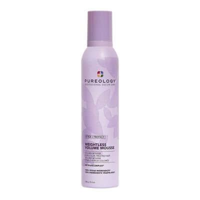 Pureology Style + Protect Weightless Volume Mousse | For Fine, Color-Treated Hair | Lightweight, Volumizing Mousse | Sulfate-Free | Vegan | Updated Packaging | 8.4 Oz. |