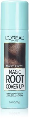 L&#39;Oreal Paris Hair Color Root Cover Up Temporary Gray Concealer Spray, Light to Medium Brown, 2 Ounce