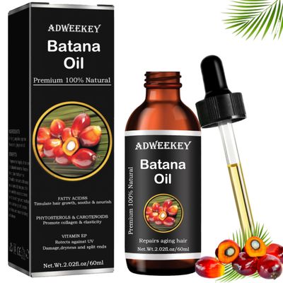 Adweekey Organic Batana Oil for Hair Growth, 100% Pure , Promotes Hair Wellness for Men &amp; Women, Enhances Hair &amp; Skin Radiance (2.0 Oz)
