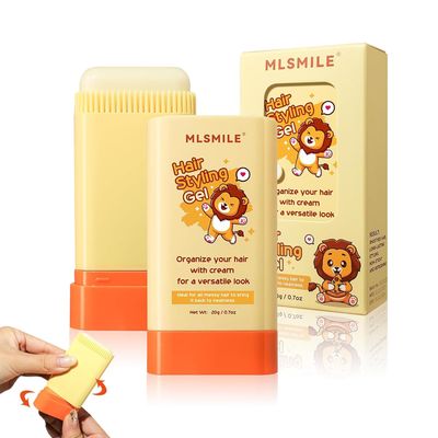 MINXUEYEN Hair Styling Gel for Kids, Children&#39;s Hair Wax Stick - Built-in Comb 2-in-1 Hair Finishing Stick, Natural Ingredients Refreshing and Non-Greasy, Easy to Styling, 0.71oz, Clear