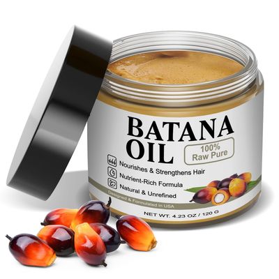 Dr. Sebi 100% Organic Batana Oil for Hair Growth - Unrefined &amp; Natural for Hair Growth, Thickness &amp; Shine, Repair Damaged Hair, Reduces Hair Loss, Fights Frizz &amp; Split Ends - For Men &amp; Women