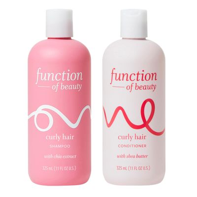 Function of Beauty Curly Hair Shampoo &amp; Conditioner Set, 11 oz Each - With Chia Extract to Define &amp; Shape Curls &amp; Shea Butter to Moisturize, Nourish &amp; Enhance Natural Curls, Sulfate-Free