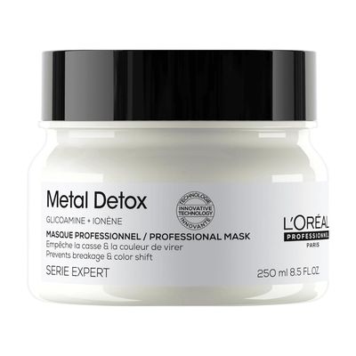 L&#39;Oreal Professionnel Metal Detox Hair Mask | Deep Conditioner &amp; Treatment | Prolongs Hair Color Prevents Damage &amp; Adds Softness | For Dry, Damaged &amp; Color Treated Hair | Paraben &amp; Sulfate-Free