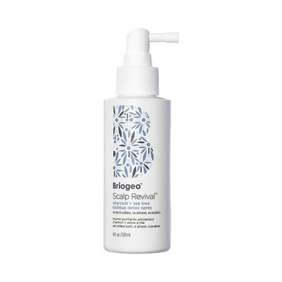 Briogeo Scalp Revival Charcoal + Tea Tree Buildup Detox Spray, Dry Scalp Pre-Wash Treatment for Dry Scalp &amp; Itchy Scalp, Build Up, Detox Spray, Unclog Hair Follicles, Vegan, Cruelty-Free, 4 fl oz