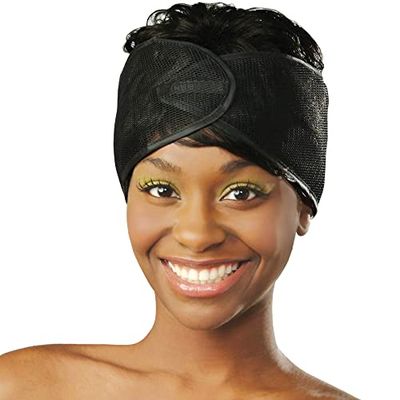 DONNA Argan Mesh Wrap 1pc Silk Wrap Hair Wrap Women&#39;s, Hook and Loop Fastener Mesh Wrap, 1PC Black Color