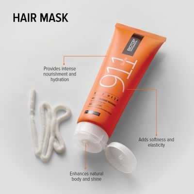 Biotop Professional 911 Quinoa Hair Mask - Repairing Hair Mask Treatment For Dry or Extremely Damaged Strands - Color Safe &amp; Cruelty Free Hair Care - (18.6oz/550ml)