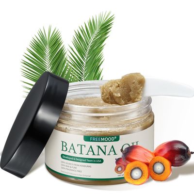 FREEMOOD Raw Batana Oil for Hair Growth, 100% Natural &amp; Pure, Dr. Sebi Batana Oil Raw from Honduras Unrefined and Organic, Care for Hair Thickness, Scalp &amp; Skin, with Small Scoop, 4.23 oz / 120g