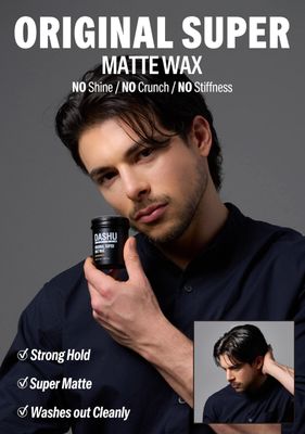 DASHU Premium Original Super Mat Wax 3.5oz - Strong Hold Without Shine, Easy to Wash, Styling Wax