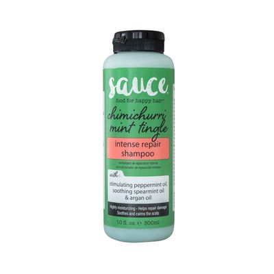 SAUCE BEAUTY Intense Repair Shampoo - Chimichurri Mint Tingle Hair Repair Shampoo - Hydrating Shampoo for Damaged Hair - Paraben and Sulfate-Free Hair Shampoo With Argan &amp; Peppermint Oil (10 Fl Oz)
