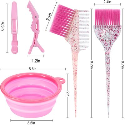Asqraqo 11pcs Hair Coloring Kit - Professional Salon Tools for DIY Mixing, Includes Clips, Bowl, Dye Brush, Earmuffs - Perfect for Bleaching and Dye