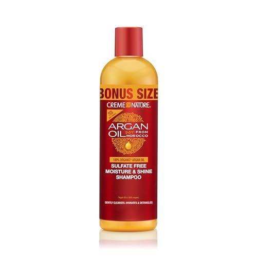 Creme of Nature Argan Oil from Morocco Sulfate-Free Moisture &amp; Shine Shampoo, Bonus Size 15.2oz