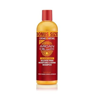 Creme of Nature Argan Oil from Morocco Sulfate-Free Moisture &amp; Shine Shampoo, Bonus Size 15.2oz